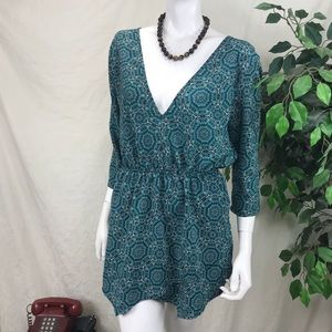 Teal / Black Charlotte Russe Romper